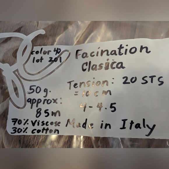 Yarn Fascination Clasica  Viscose  cotton yarn, bronze Made in Italy 6 x 50g - Picture 3 of 6